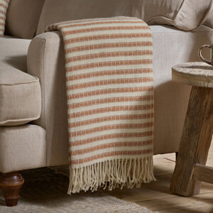 Nkuku Sanval Wool Throw Rust